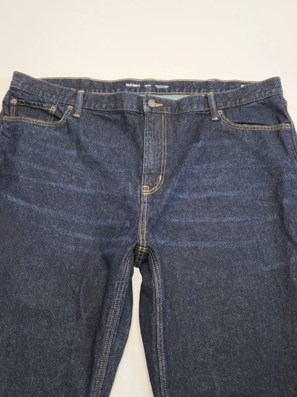 Old Navy Jeans Built in Tough Men 48X25 {Tag48X30) Original Tapered Hems Altered